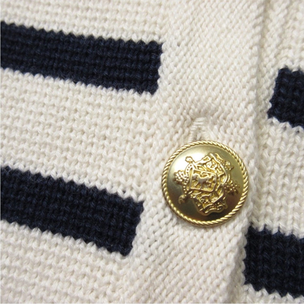 J. Crew Navy and White Striped Cardigan - Picture 2 of 2